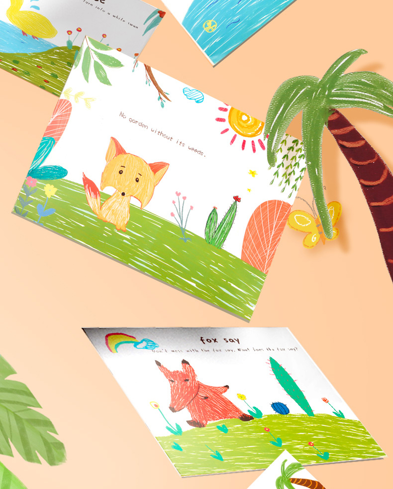 Jinzhi 4 A4 Children's Picture Books Drawing Books Art Sketchbooks Drawing Paper Art Sketchbooks Kindergarten Elementary School Students' Drawing Paper Hand-Drawn Books White Paper Coloring Book - Drawing Animals 13