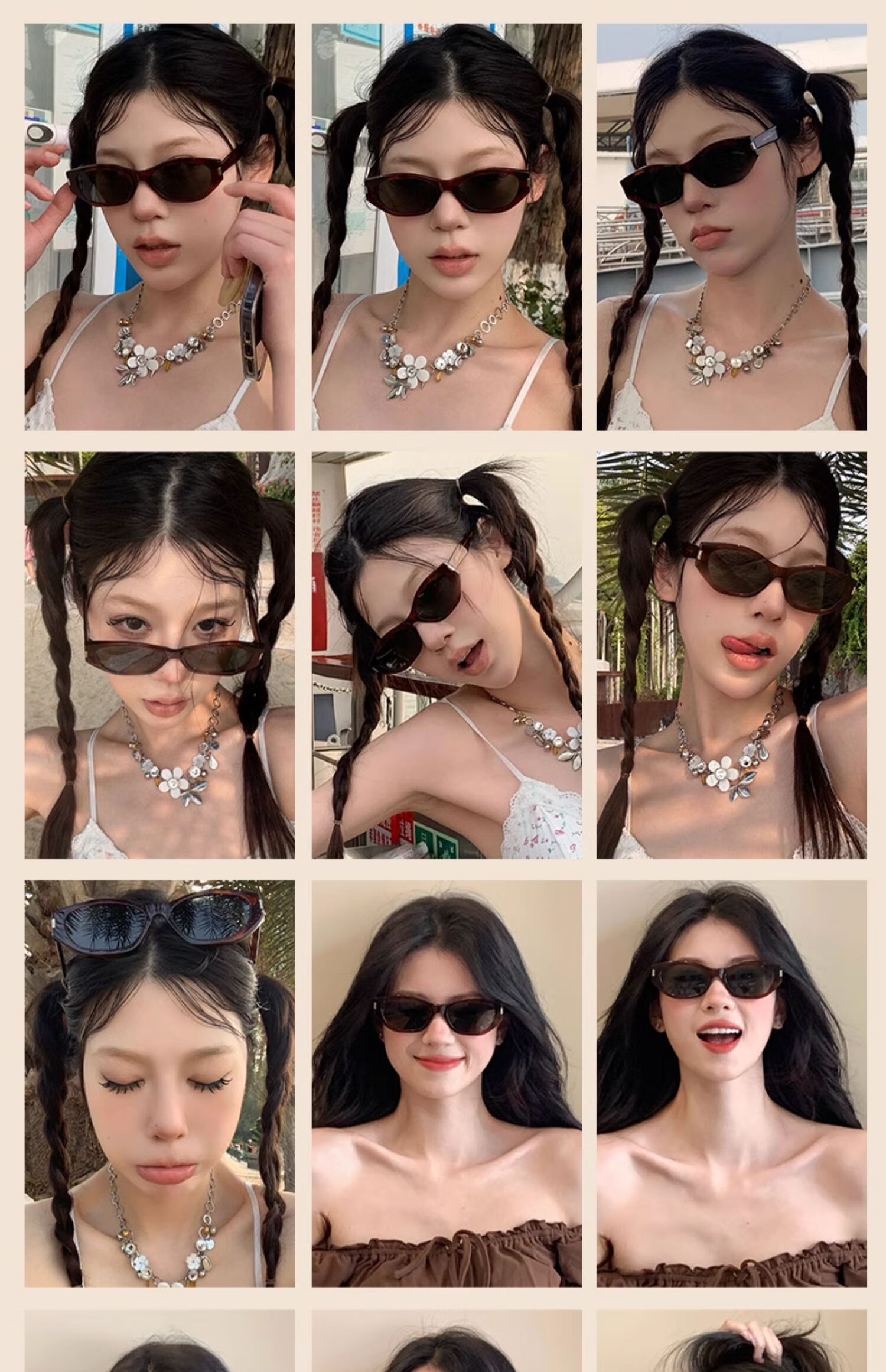 HELEN KELLER Sunglasses for Men And Women, New Style UV Protection Polarized Sunglasses for Driving, Outdoor Sun Protection, High-End Cat-Eye Sunglasses 8