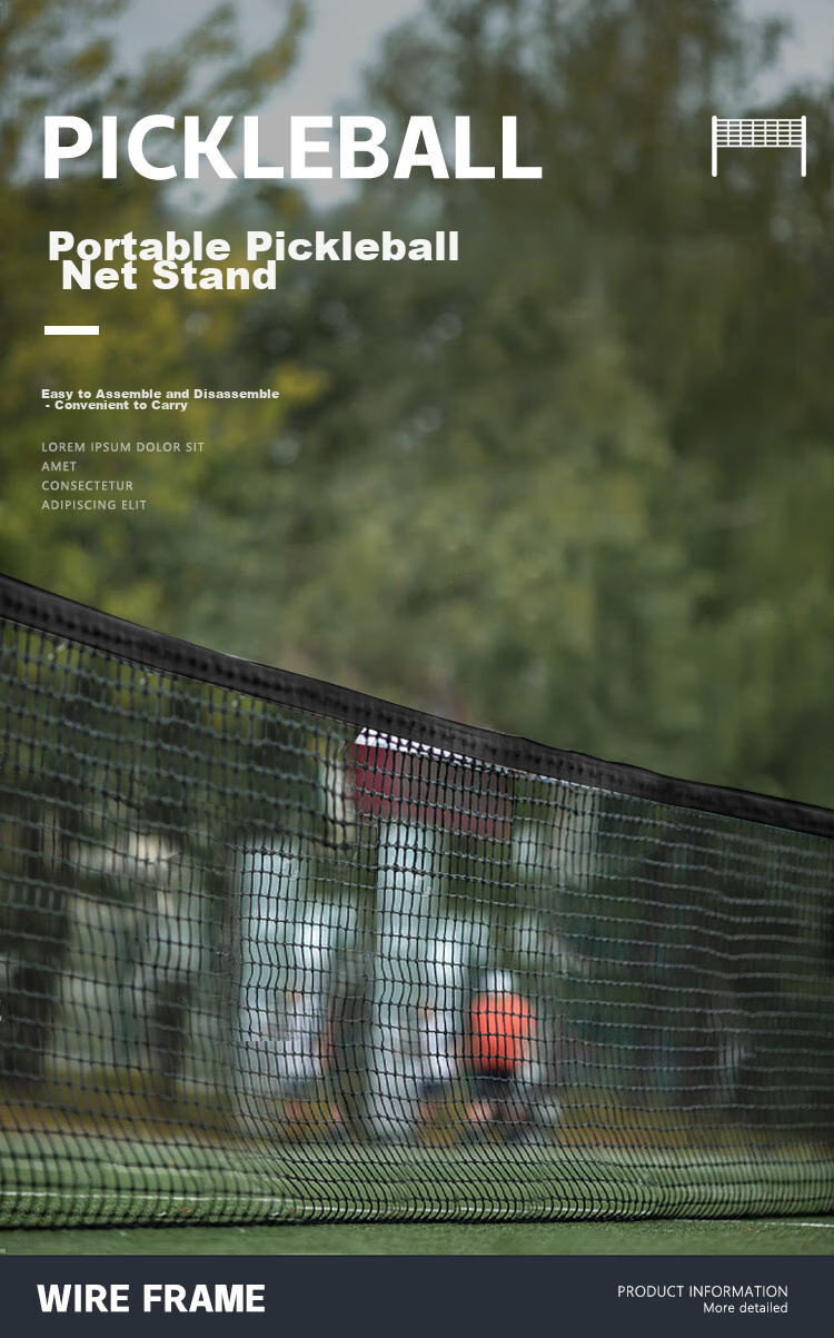 WEISHIDUN Three-In Net Stand, Adjustable Height for Hiking Ball, Badminton And Tennis, Suitable for Outdoor Parks And Schools, 5.1 Meters 1