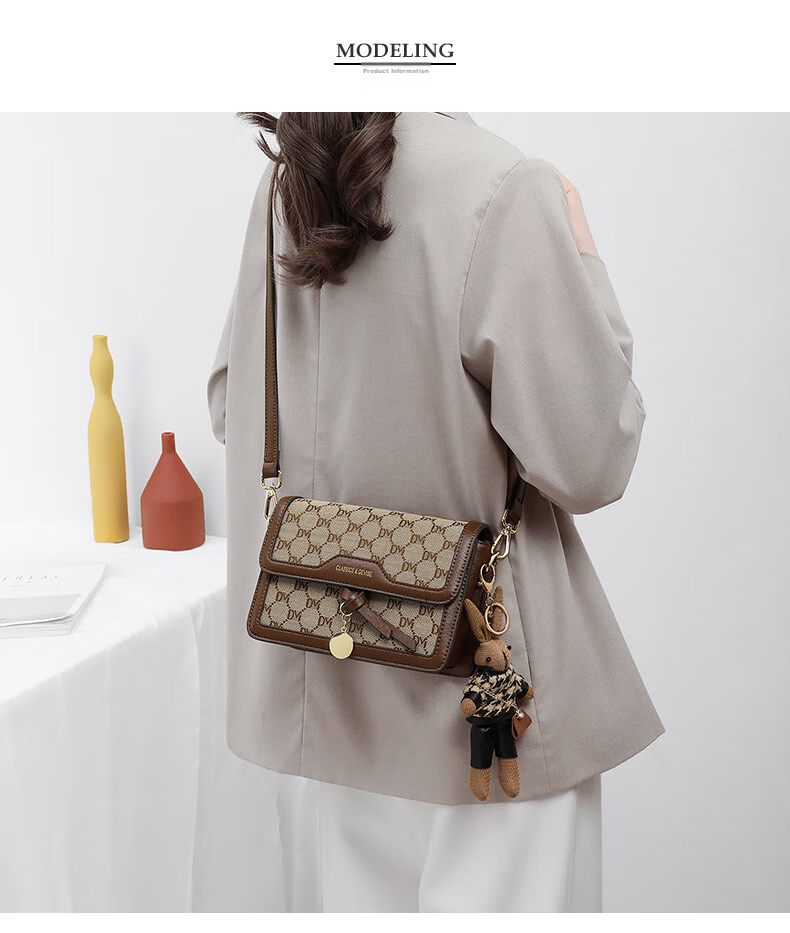 Aiqinghai Handbag, Women's Crossbody Bag, Shoulder Bag, Luxury Brand, High-End Small Square Bag, Birthday Mother's Day Gift, Practical Present for Mom 11