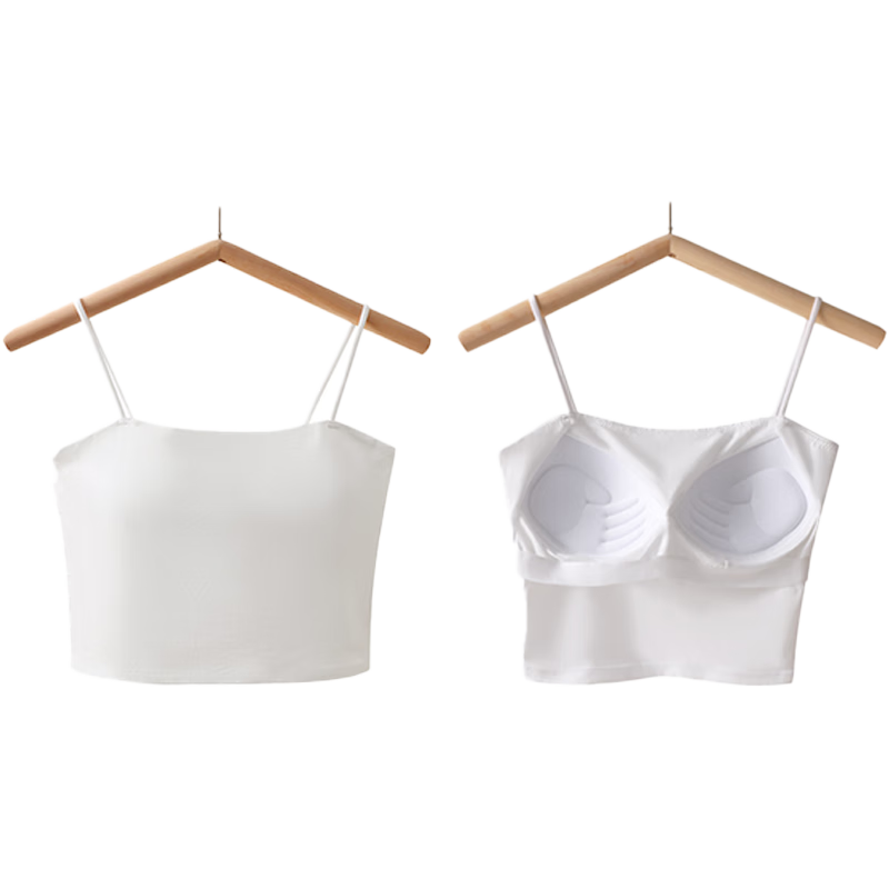LangSha Women's Camisole Tank Top with Built-In Bra Pads, Sexy Backless Vest for Layering Or As A Standalone Top