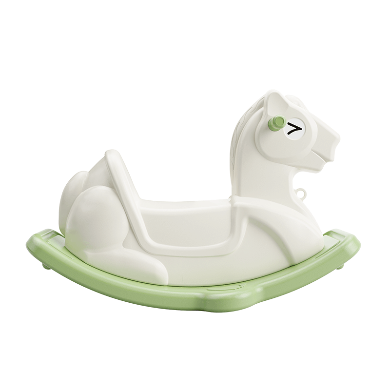 HOBBY TREE Children's Rocking Horse, Baby Wooden Horse, Toddler Balance Board, Home Sensory Integration Training, Fitness Outdoor Toy for Kindergarte