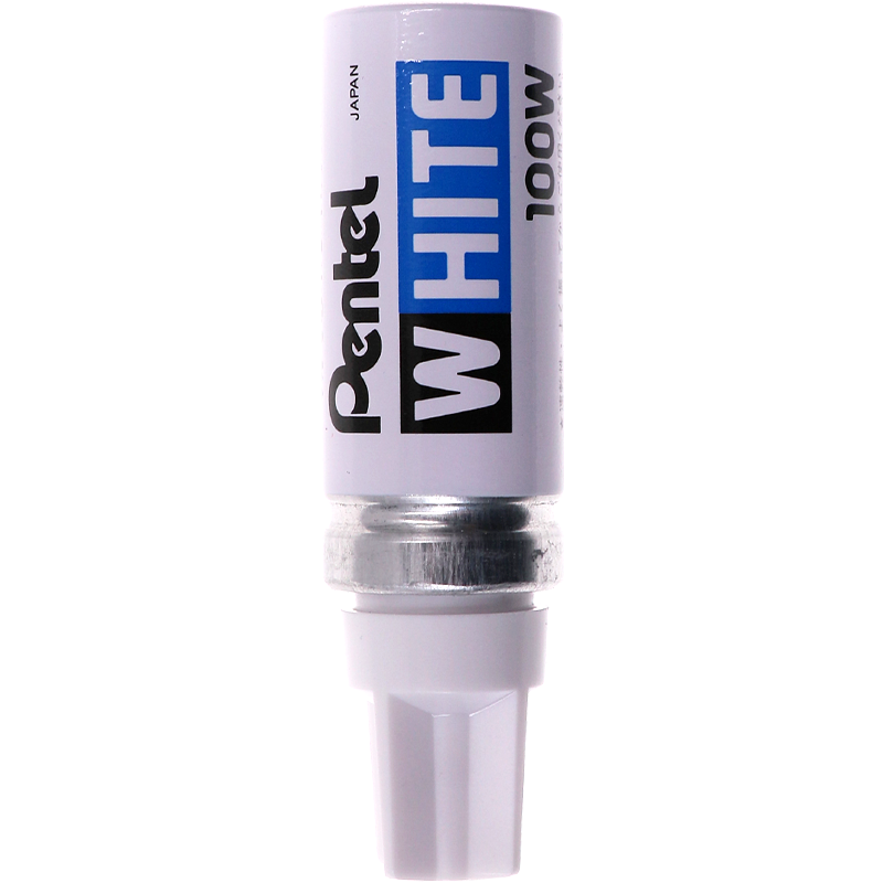 Pentel Paint Marker, 6.5mm Thick Tip, for Car Touch-Up And Scratch Repair, Oil-Based Round Tip Marker, X100-W White