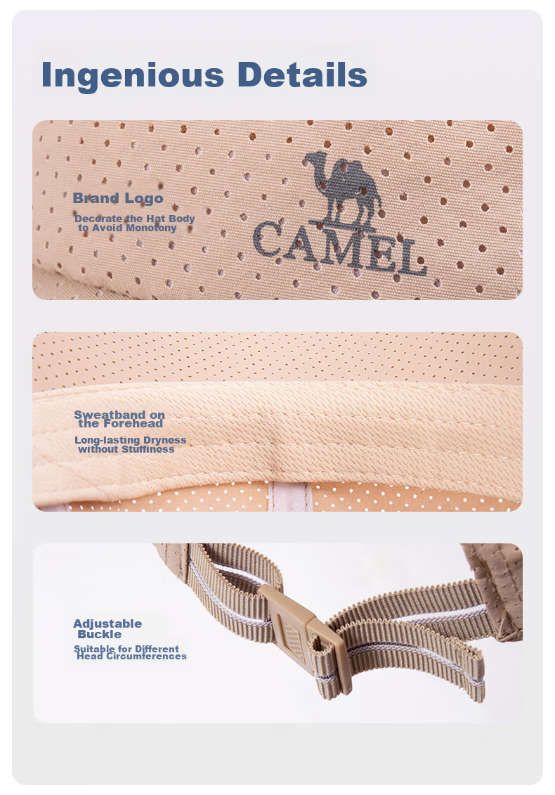 CAMEL Baseball Cap, Soft Top, for Women with Large Head Circumference, Slimming Effect, Face-Slimming, Versatile, Breathable Hat for Men, Duck Tongue Cap, 173BB00026 13