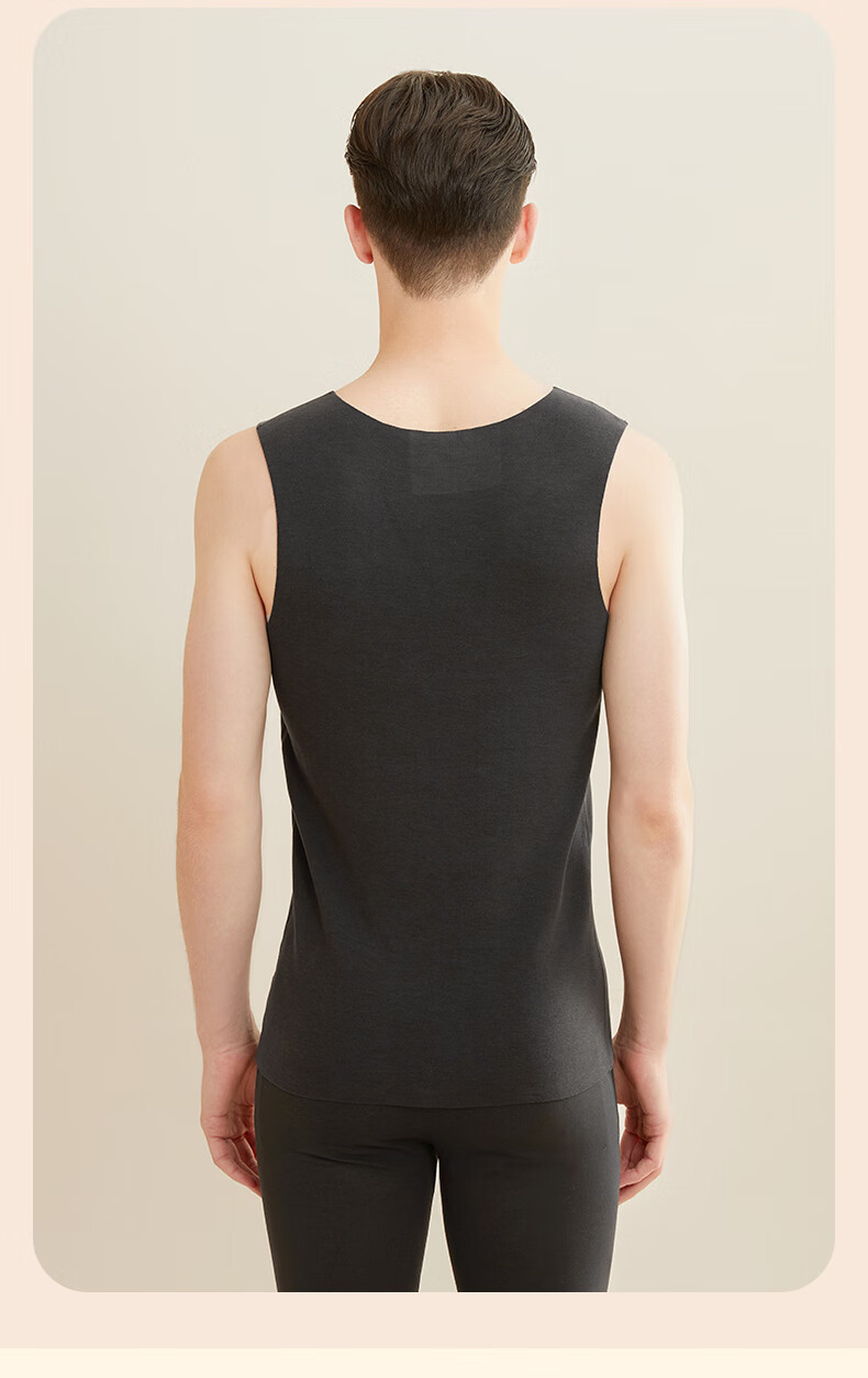 MiiOW [De Rong Heat-Raising 8.2°C] 2026 New Seamless Warm Vest for Men, Antibacterial Undershirt Sleeveless V-Neck 21