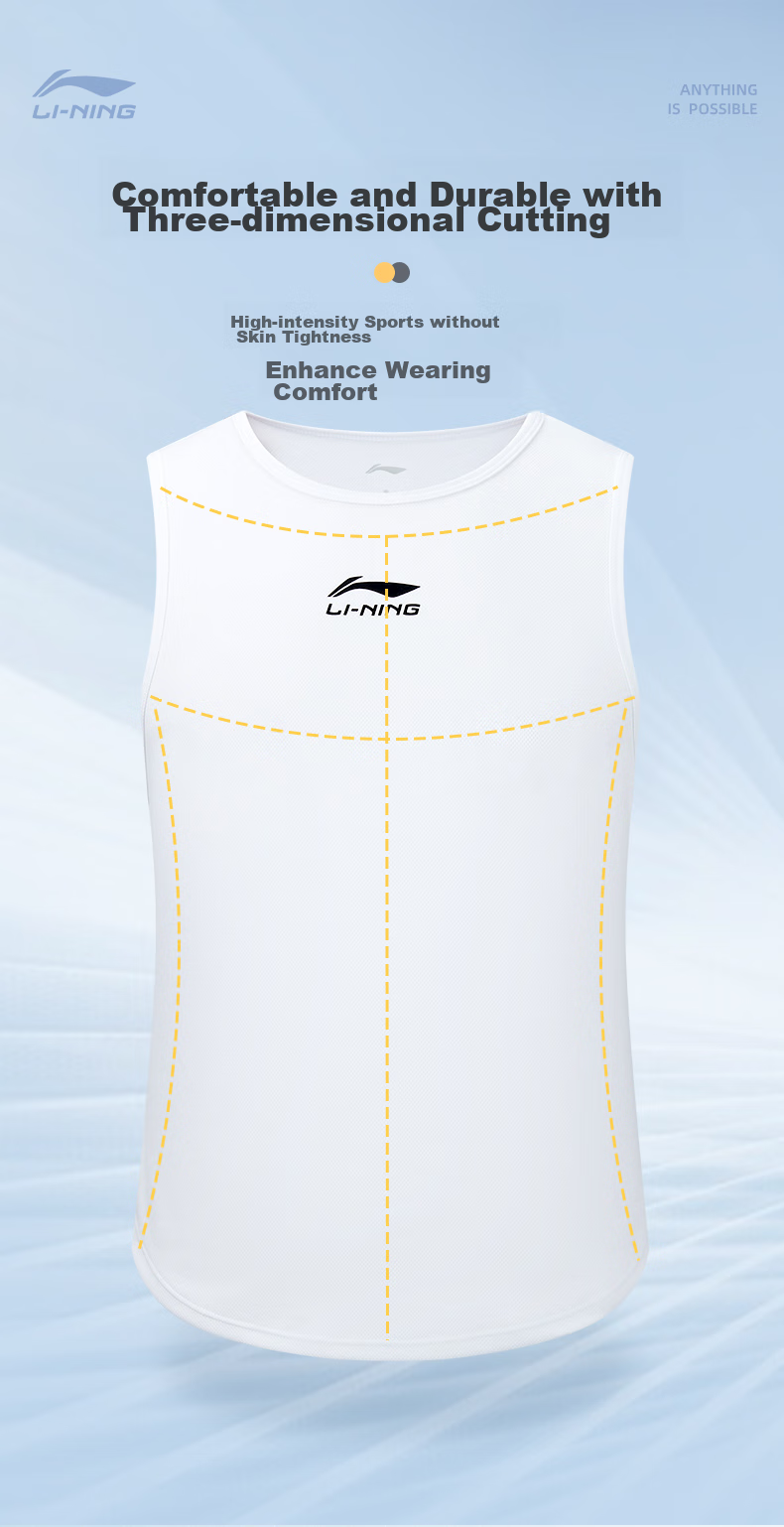 LI-NING Men's Quick-Dry Ice Silk Cooling Sports Short Sleeve T-Shirt Running Loose Casual Summer 2026 New Black Dad Style 6