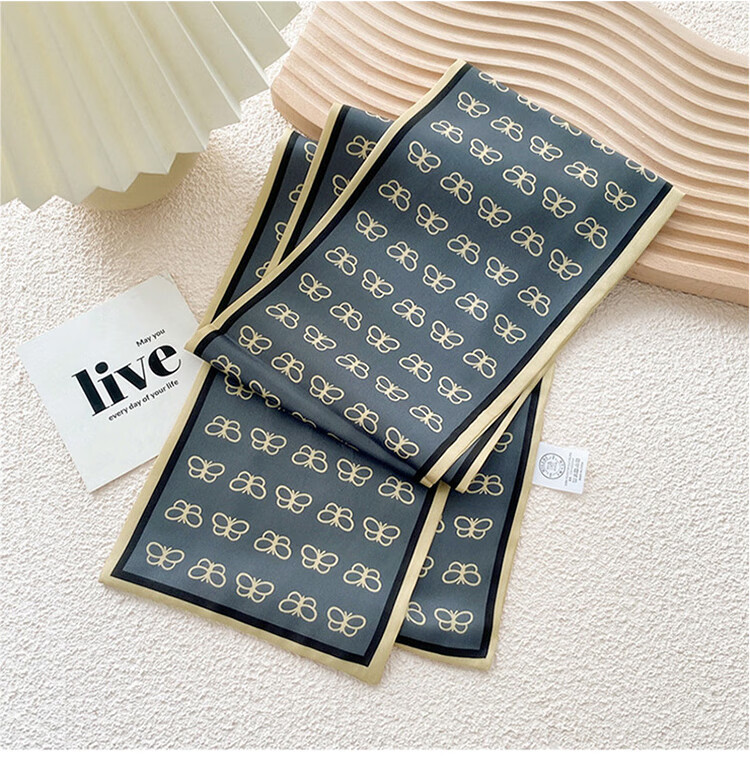 GLO-STORY Women's Scarf Korean Style Long Versatile Floral Square Scarf Gift for Mom Mother's Day Birthday Gift Box Set 27