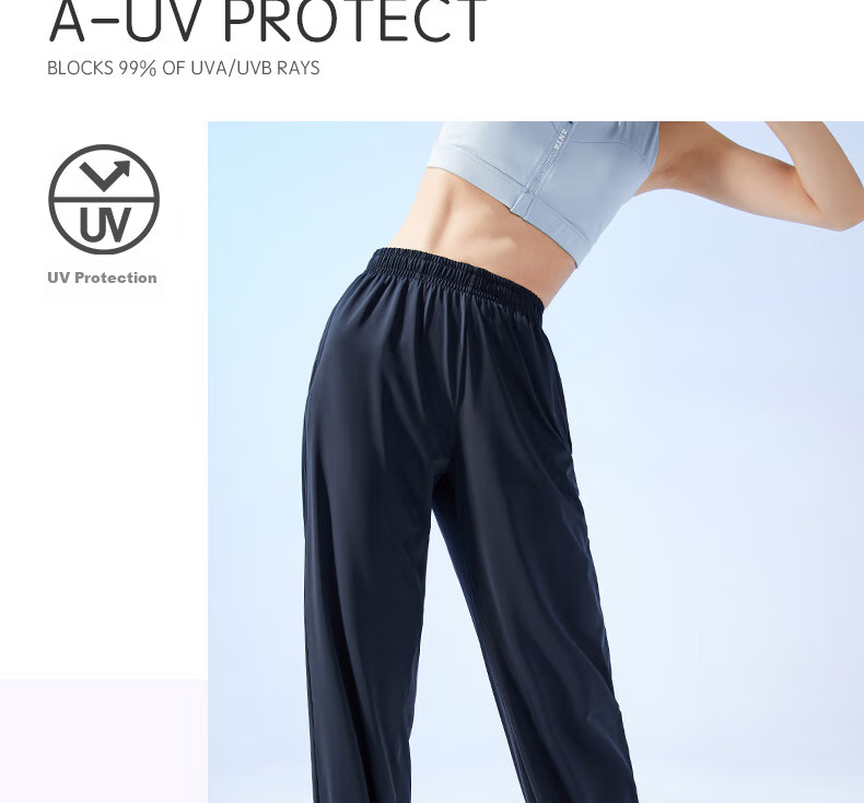 Anta Freedom Pants | Ice Silk Sun Protection Lantern Pants Women's Summer New Drawstring Jogger Loose Yoga Sports Trousers 18