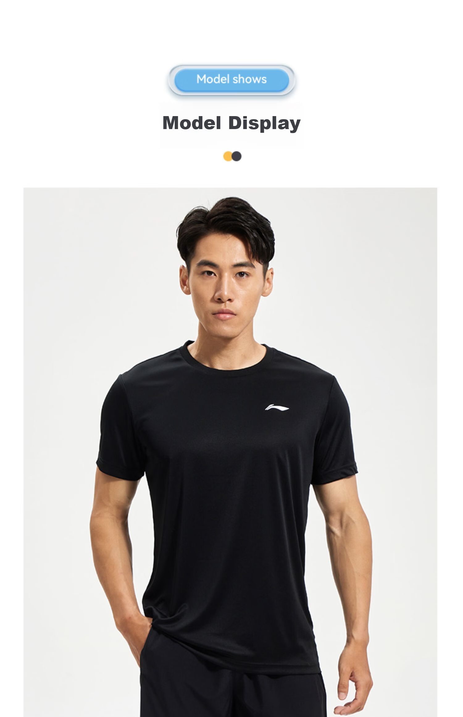 Li-Ning Short-Sleeve T-Shirt for Men, Summer Style, Trendy Printed Couple's Design, Loose-Fitting Casual Breathable Round Neck Sports Top 28