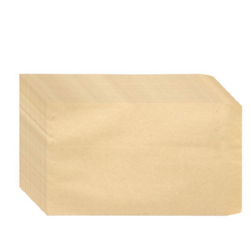 LISON 1550 - 100 Pieces/pack, Blank Value-Added Ticket Special Envelope Invoice Bag Clip Kraft Paper Financial Document Bag Office Supplies