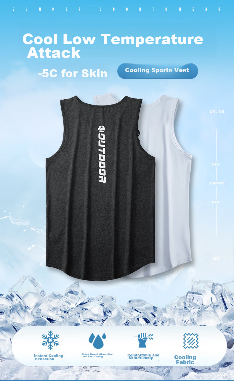 BURUITE Marathon Running Vest, Sports Track And Field Training Wear, Quick-Dry Shirt for Men, Summer Fitness Wear, T-Shirt Equipment Top 1