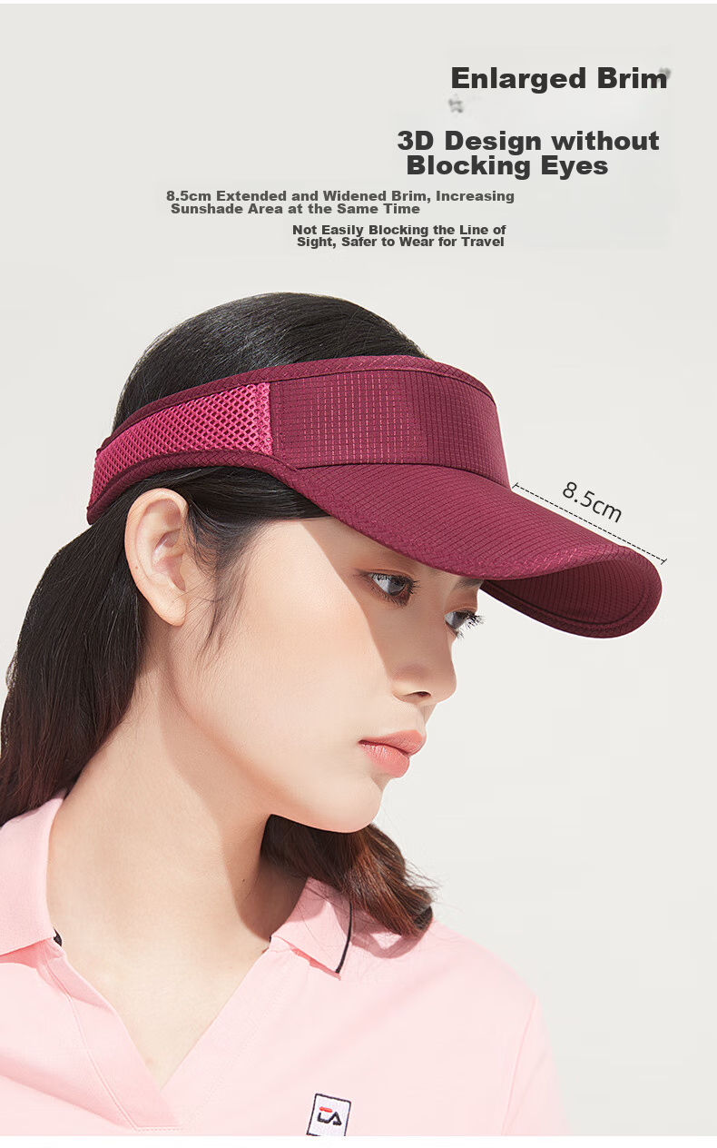 CAMEL Outdoor Sun Protection Hat, Visor Cap for Women, Lightweight Running Sports Hat, Korean Style Versatile Sun Visor Cap, Trendy 4