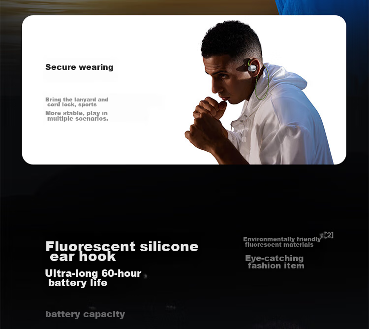 BASEUS Eli Bluetooth Headphones, Over-Ear Open-Style Comfortable Non-In Sports Running Noise-Cancelling Business Suitable for Huawei Xiaomi, White 19