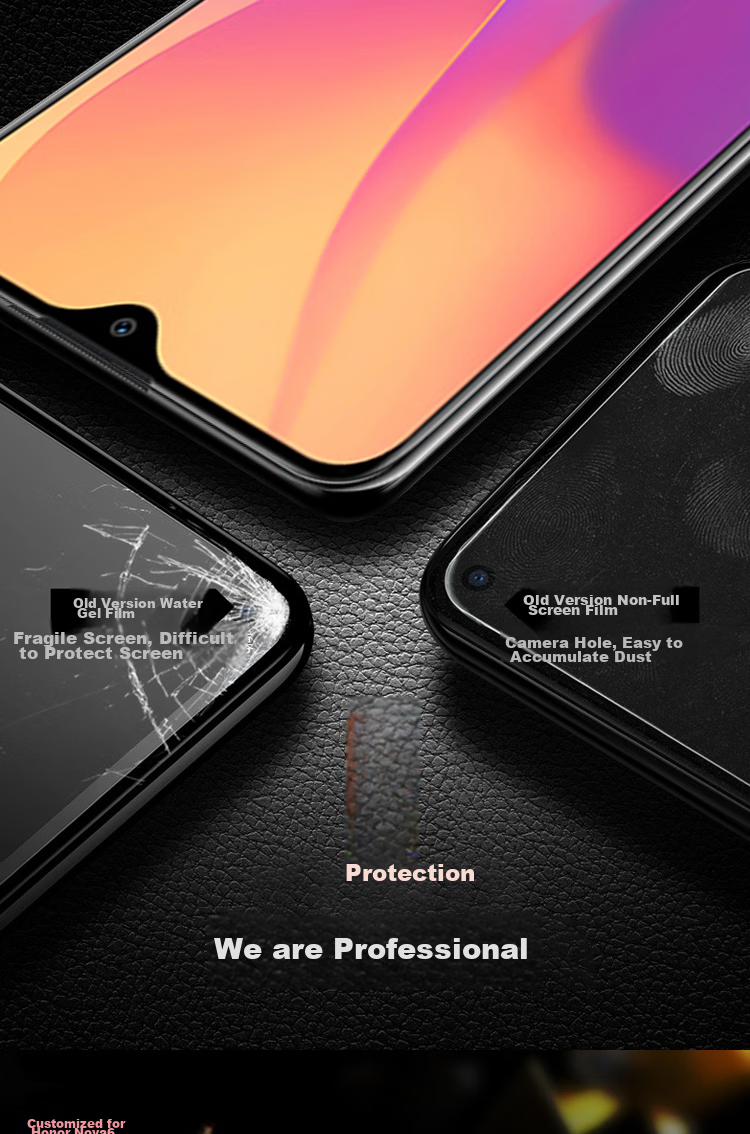 ESCASE Tempered Glass Screen Protector for Huawei Nova 6 4G/5G Compatible, Full Coverage HD Clear Protective Film for Front Screen, High Definitio 1