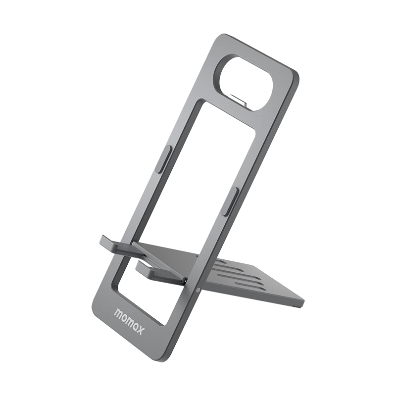 MOMAX Phone Stand, Ultra-Thin Card Holder, Aluminum Alloy Mini Portable Foldable Adjustable Multi-Functional Bottle Opener, Lazy Stand Suitable for Apple, Huawei, Xiaomi