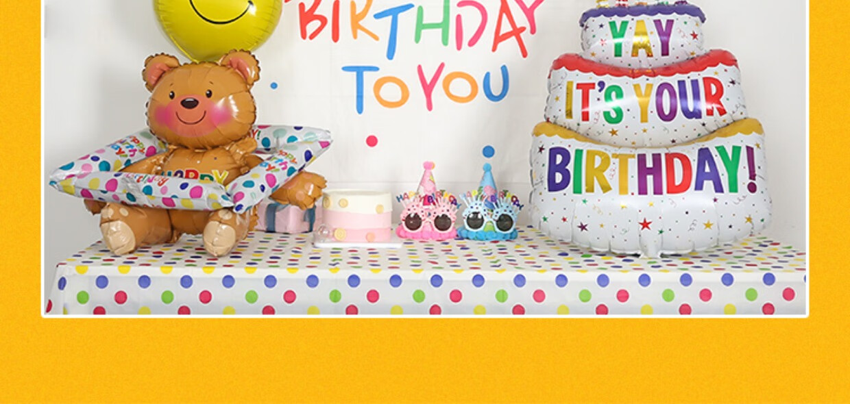 Abaoli Glowing Table Floating Adult and Children First Birthday Decoration Scene Boy Girl Party Background Balloon Banner 7