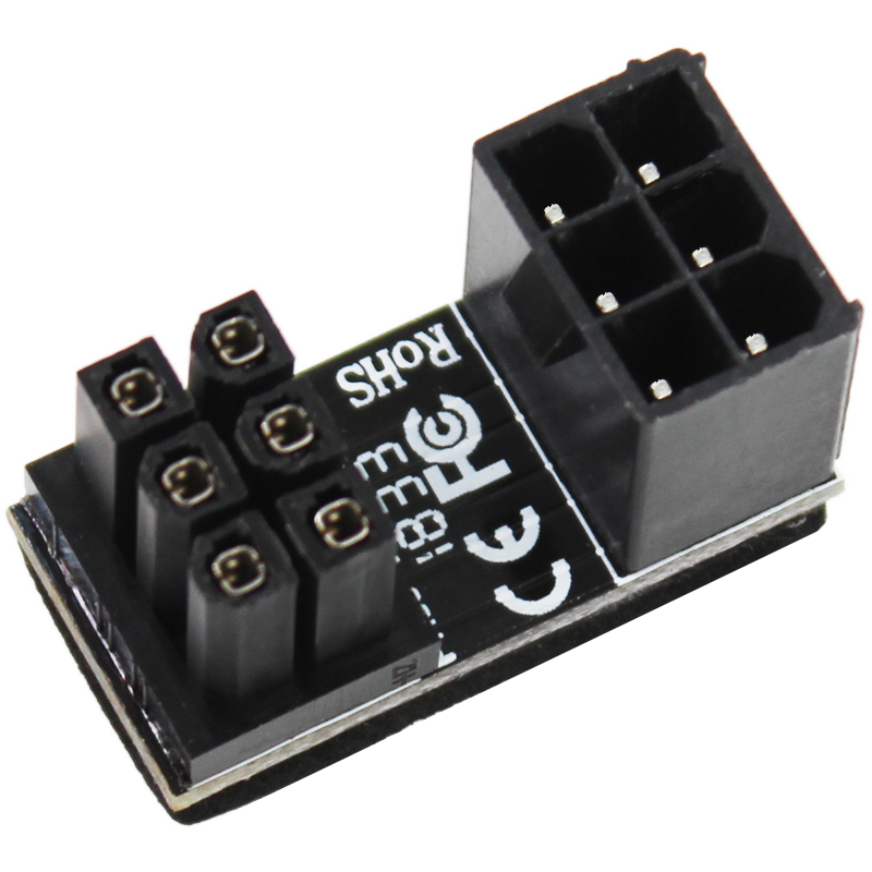 JEYI Graphics Card Power Supply Connector, 6-Pin with Notch, Graphics Card Power Cable Adapter, Graphics Card Power Cable Management Tool