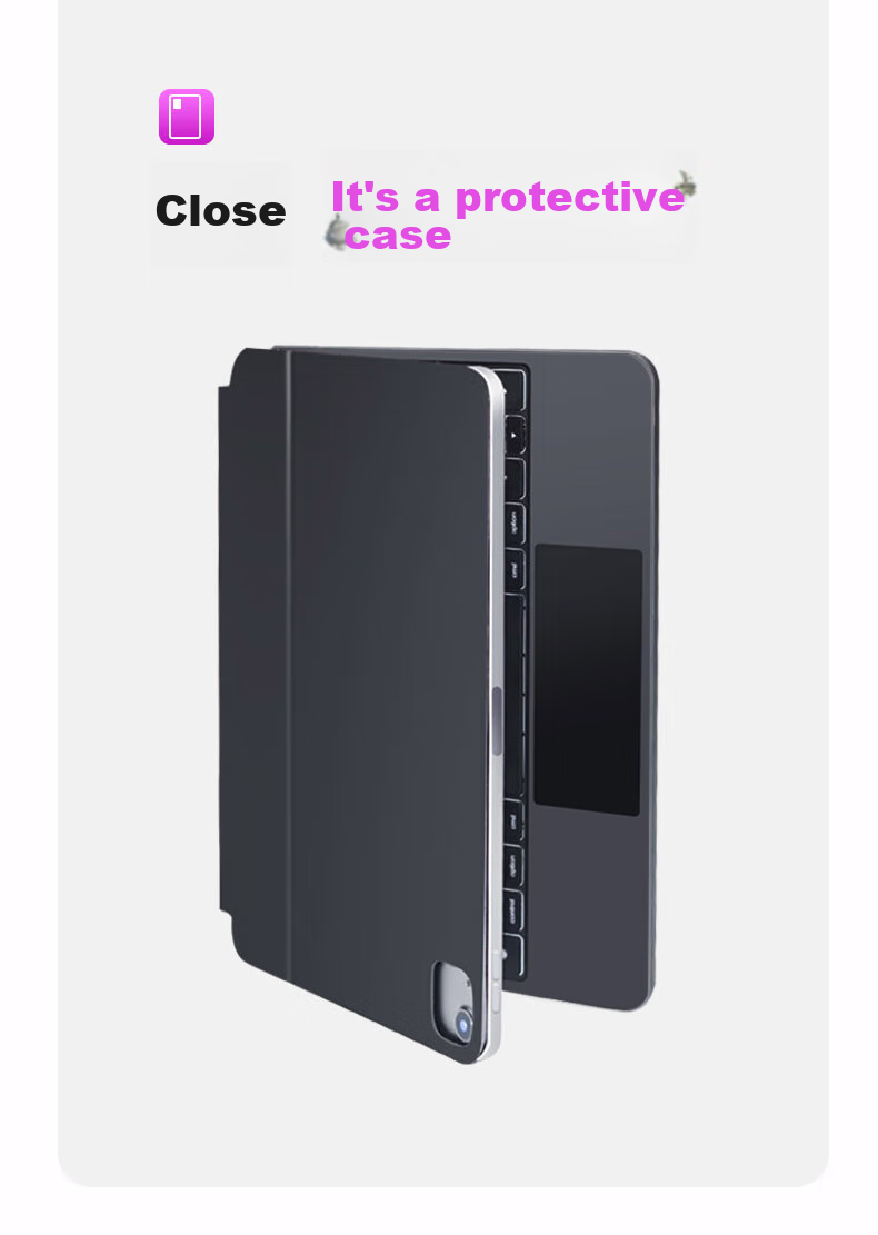 ALittleFlower Magnetic Floating Keyboard Case for IPad Pro And IPad Air 5 [Multi-Functional Touchpad] IPad Pro/Air 5/410.9 Student Gift New Year 9