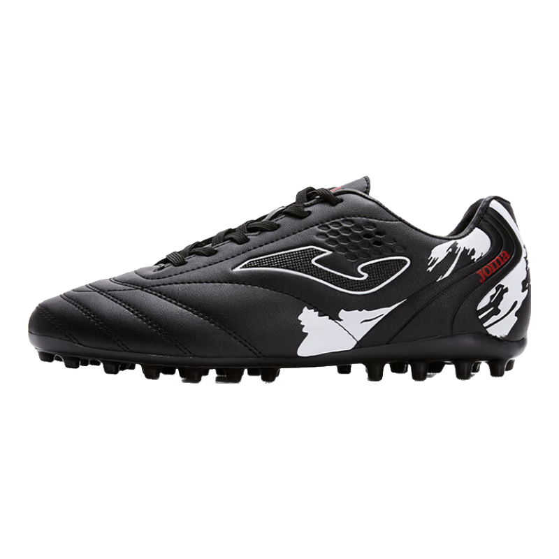 JOMA Children's Soccer Shoes for Boys And Girls, Youth And Student MG Short Studs Breathable Football Training Shoes, Black, Size 37