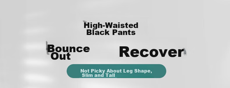 LangSha Women's High-Waist Slim Fit Pencil Pants Black Magic Leggings Spring Autumn 1