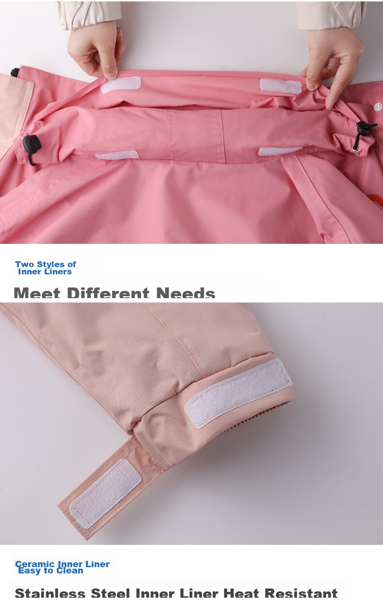 Qinfeimanyuyi Electric Bicycle Raincoat, Rider-Specific Two-Piece Set, Heavy-Duty Waterproof Cycling Full-Body Outdoor Raincoat for Women, Cherry Blossom Pink, XL 15