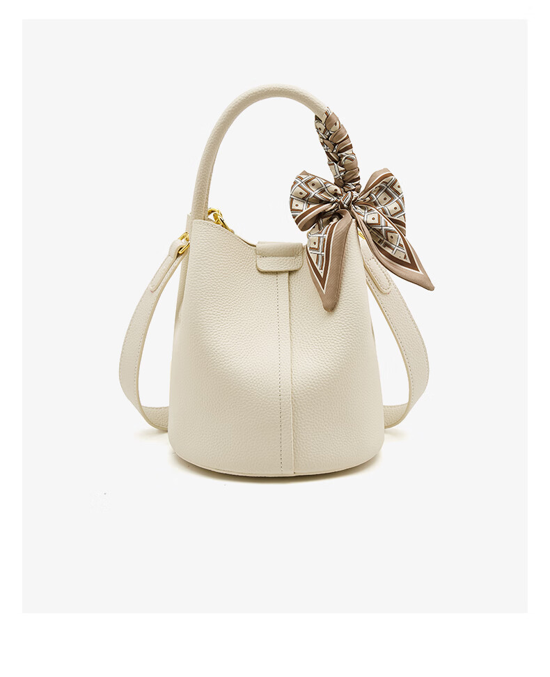 FOXER Genuine Cowhide Women's Large Capacity Bucket Bag Handbag Shoulder Crossbody Bag Christmas Gift for Girlfriend 9