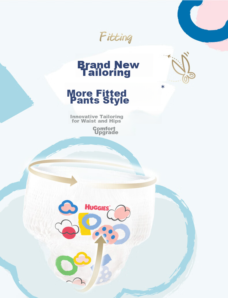 Huggies Gold Cloud-Soft Growth Pants L48 Pieces, Baby Walking Training Pull-Up Diapers 7