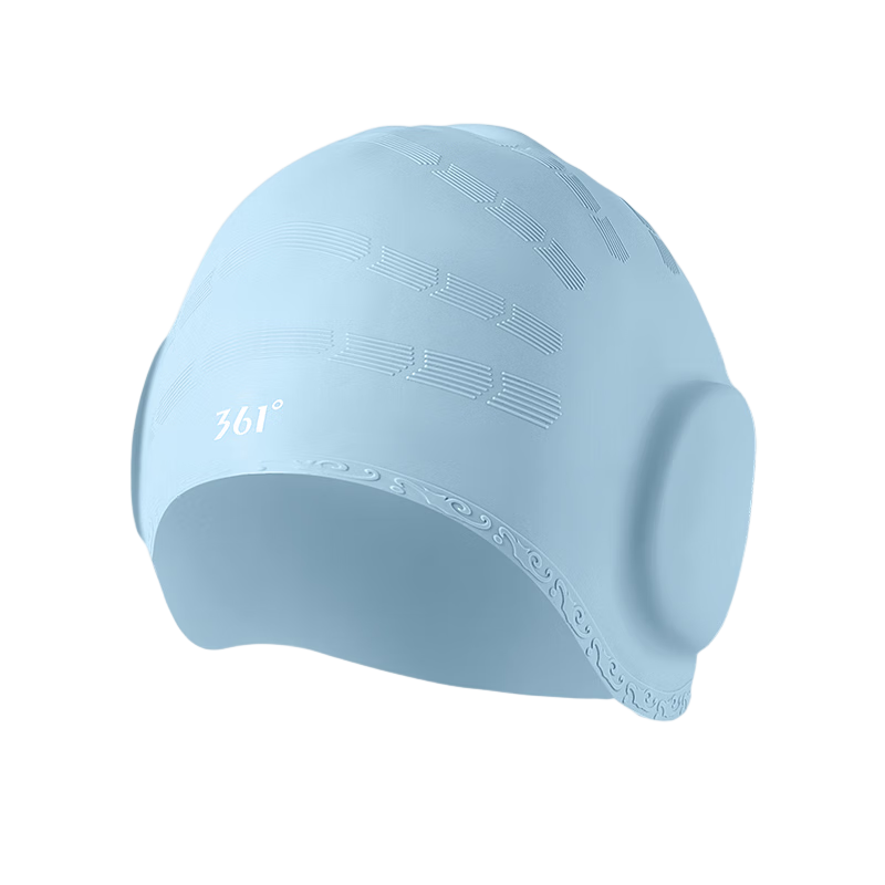 361° Women's Swimming Cap, Extra Large Ear Protection, Long Hair Swim Cap, Comfortable Non-Binding Waterproof Silicone Adult Swim Cap