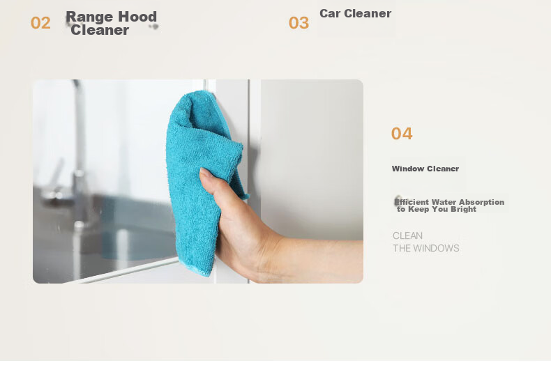 Jinghuisichuang Cleaning Cloth, 30*30CM, 5 Pieces, Thickened Oil-Removing Kitchen Dust Removal Glass Cleaning Cloth for Housekeeping And Maintenance 7
