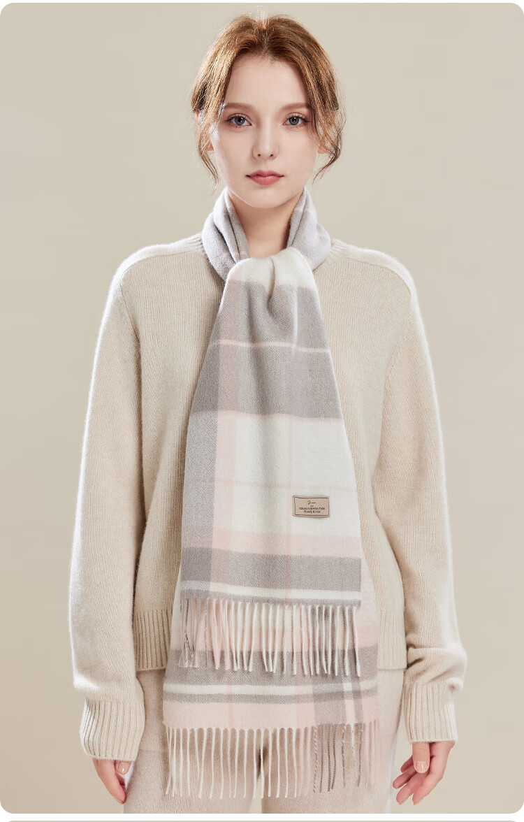 JIUMU 100% Cashmere Scarf for Women, Autumn And Winter Shawl, Warm Neck Wrap, Gift for Girls, National Day Birthday Present, Gift Box Set 11