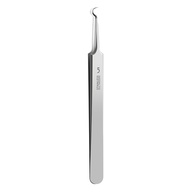 Miaoqian German Swiss No. 5 Cell Tweezers, Blackhead Extractor, Acne Removal Tool, Beauty Tweezers for Milia