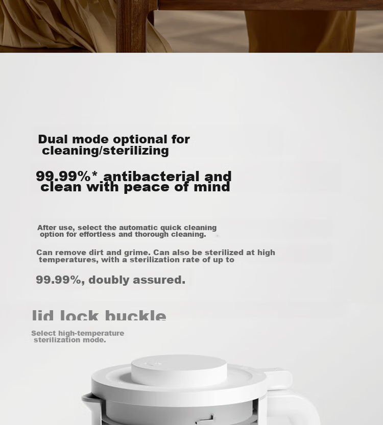 Mijia Xiaomi Soy Milk Maker 1L, Quiet Operation for Home Use, Fully Automatic Multifunctional, Serves 2-3 People, No Cooking Or Soaking Required, No Filtering Needed, Pulp-Free Blender, 12-Hour Reservation/warming Functio 10