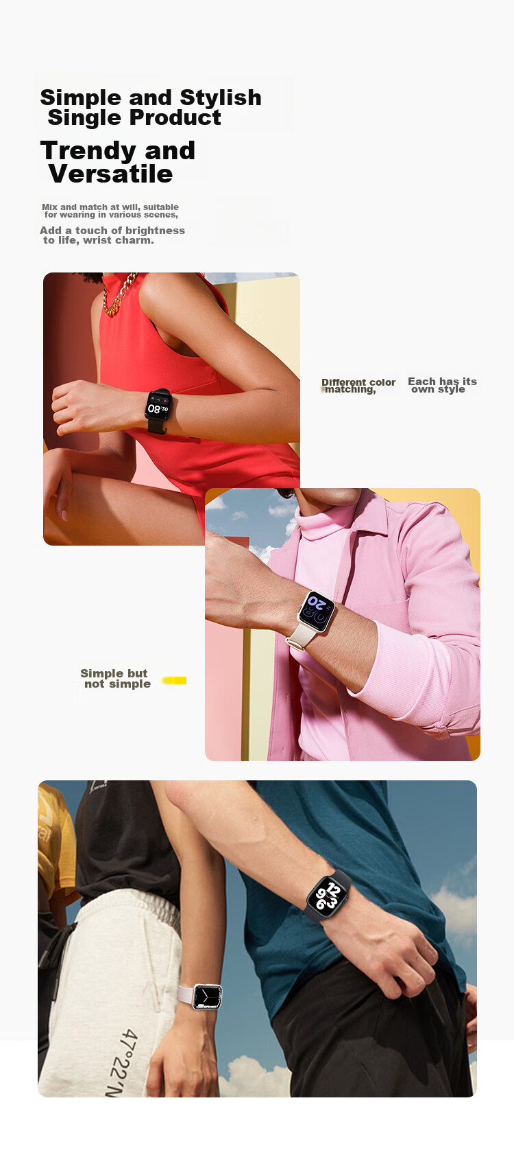 MSSM Compatible Silicone Watch Band for Apple Watch Series 11/ultra4/S12/10/9/8/SE3, Sports Band for Men And Women, Black, 38/40/41/42 6