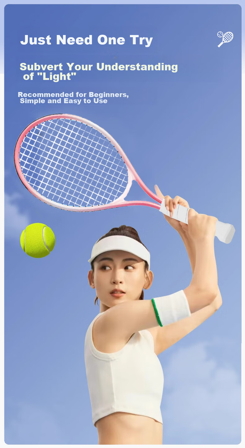 HEMMON Tennis Rebound Trainer with String, Single-Person Self-Practice Tennis Racket for Adults And Children, Self-Hitting Set with Rope, Starry White 1