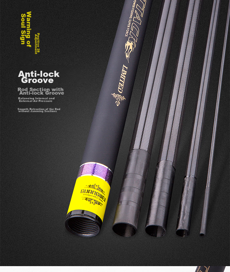 GW Biezhuo Zizun 6.3-Meter 28-Section Comprehensive Big Fish Rod, Carbon Fiber Pole, Ultra-Light Carp Rod, Lake And Reservoir Big Fish Rod 15