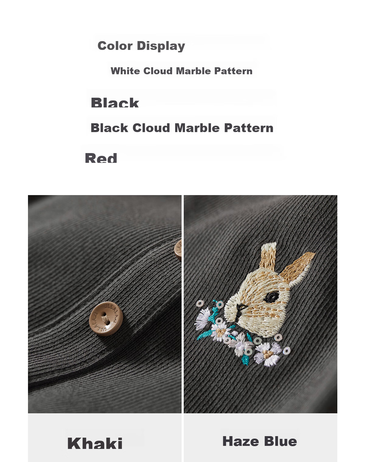 Sentubila Rabbit Embroidery Faux Layered Round Neck Long Sleeve T-Shirt for Women, Spring And Autumn Outer Wear Slimming Top, Dark Gray, S 6