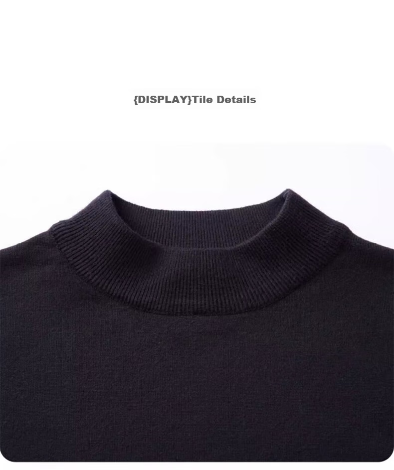 Huili All-Wool Sweater for Men, Autumn And Winter High-End Round Neck Warm Base Layer Knit Pullover, Black, Size L 15