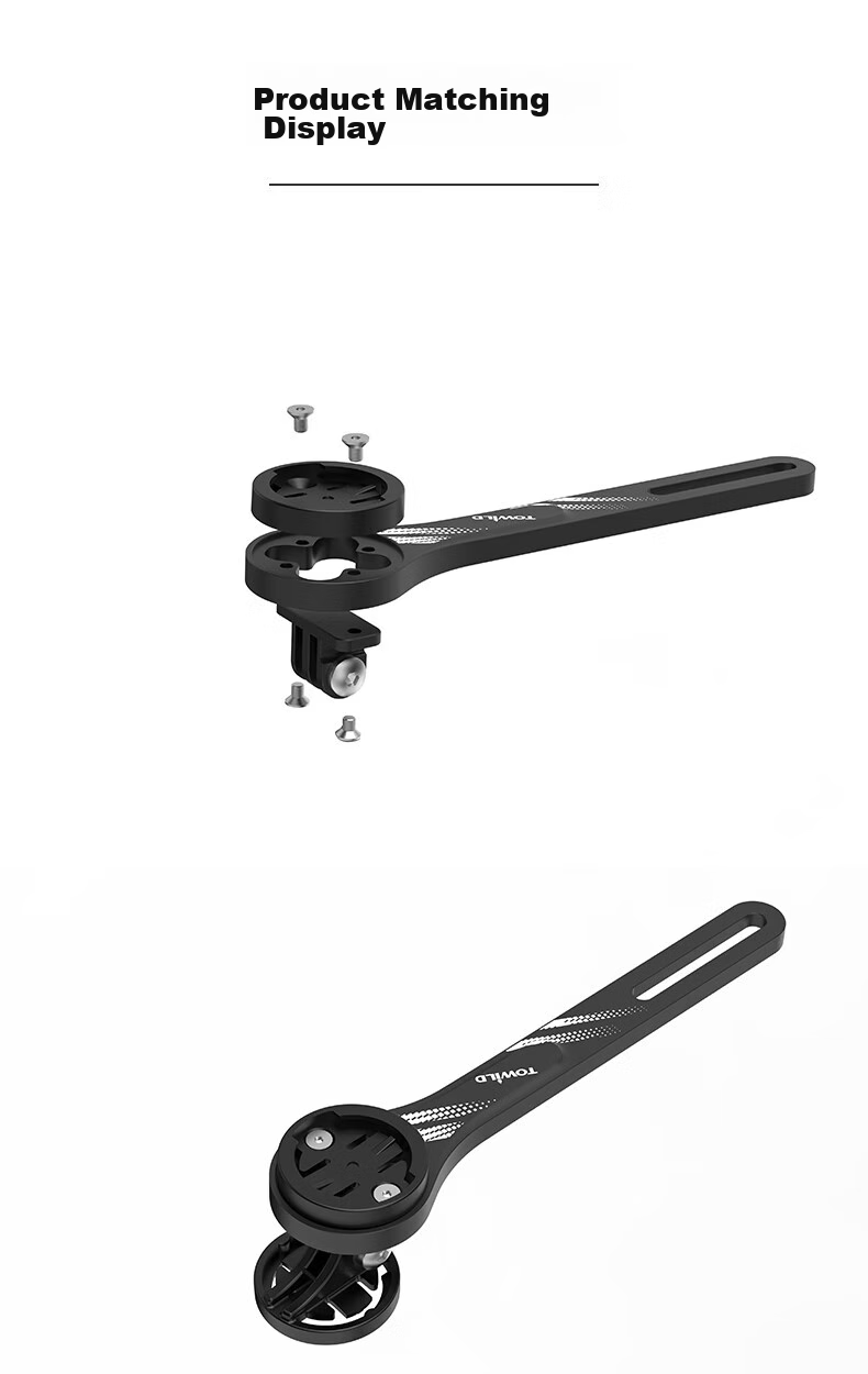TOWILD Road Bike Integrated Handlebar Bracket, Carrying Handlebar Light Code Table Extension Bracket, Sports Camera Base Accessory 4