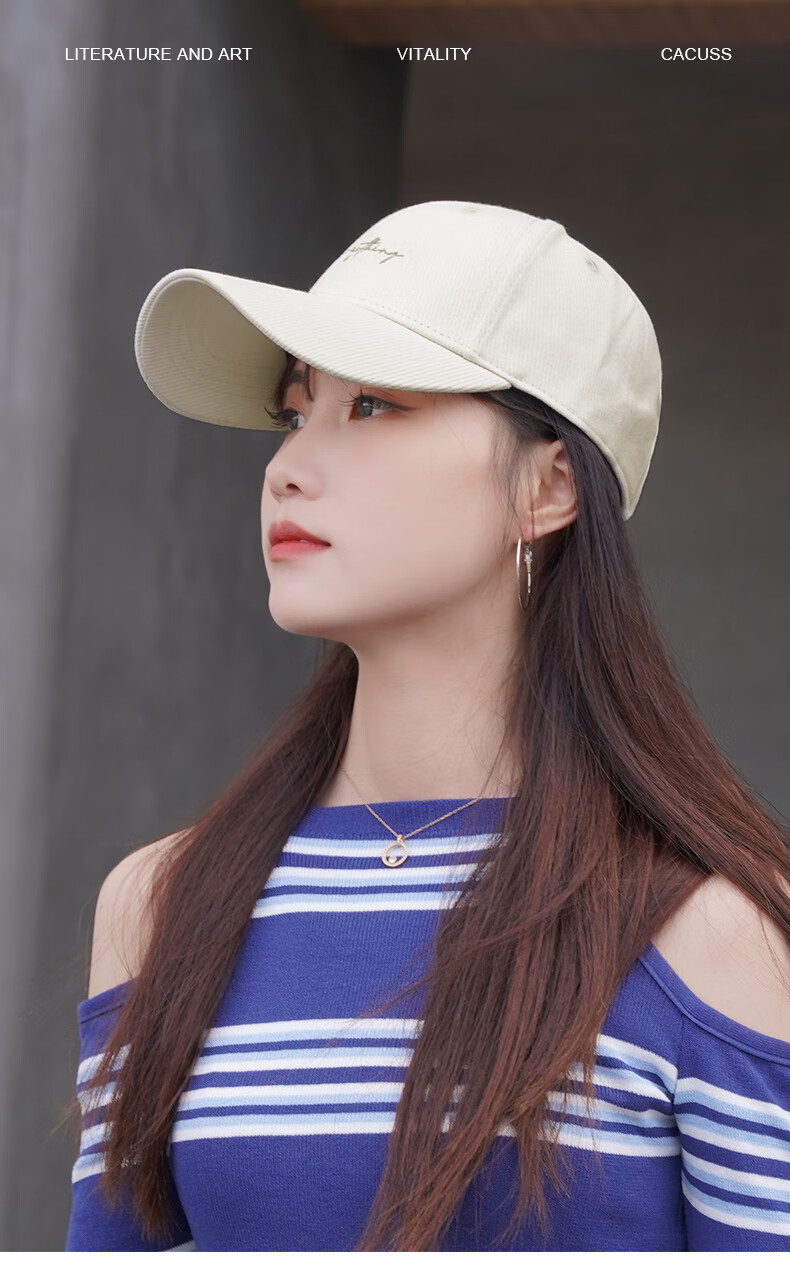 CACUSS Baseball Cap for Women, Spring And Autumn Soft Top Visor Hat, Outdoor Sun Hat, Face-Slimming Korean Style Versatile Sunshade Cap, Coffee Color 1