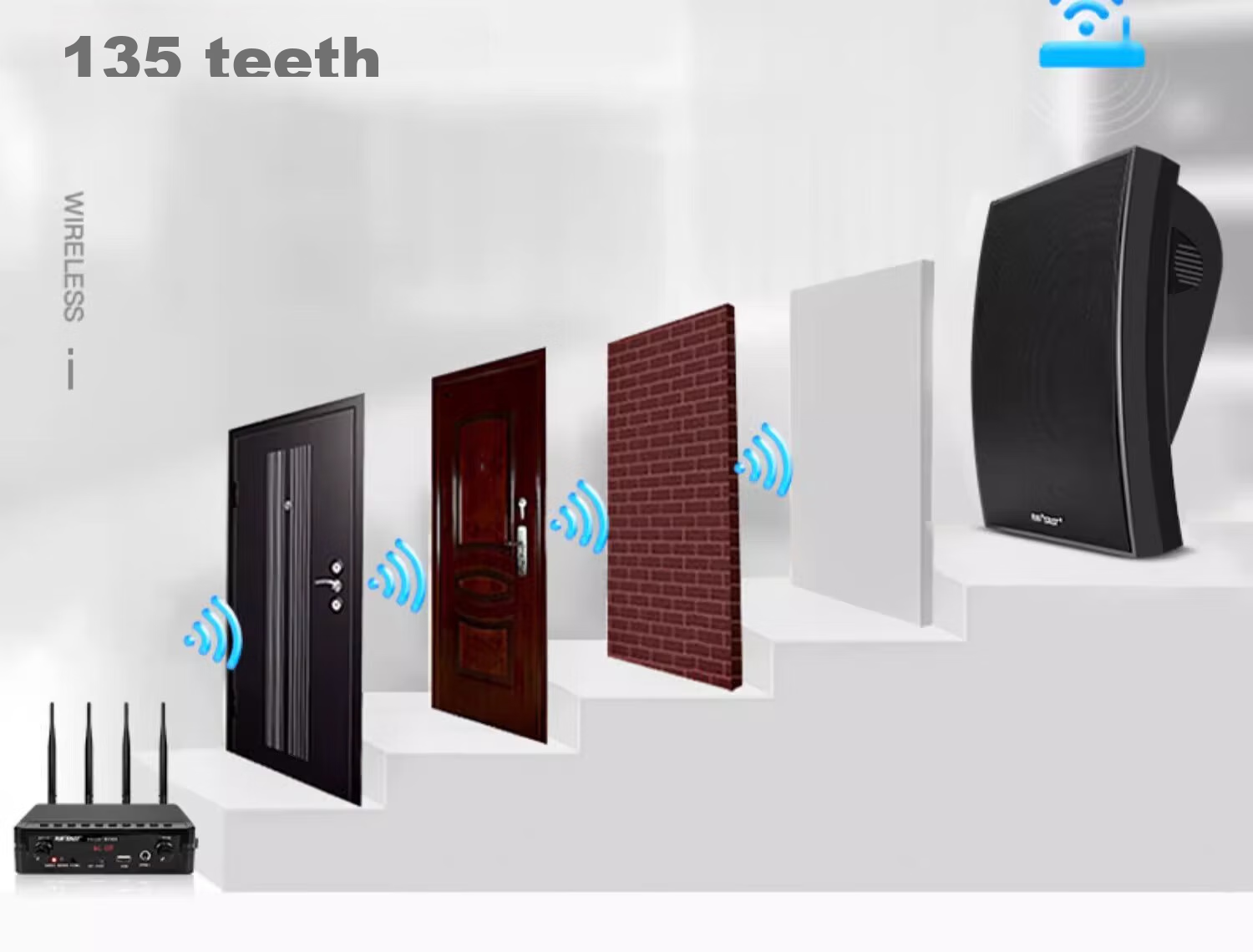 SAST 20W Wireless Bluetooth Ceiling Speaker Set, Indoor Recessed, for Supermarkets, Shops, Classrooms, Meetings, Background Music, Public Address System, Suspended Ceiling Speakers, One-To 8