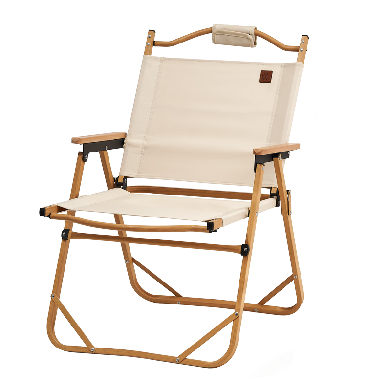 JD Original Outdoor Folding Chair, Kmiti Chair, Portable Camping Chair, Picnic Aluminum Alloy Outdoor Table And Chairs, Beige Large Size