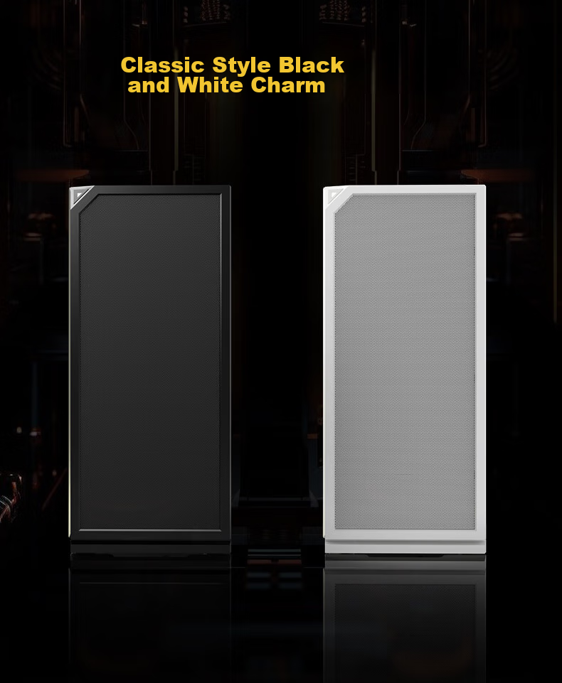 Golden Field Jianyu Qingyao NANO Wide-Body Desktop Computer Case, Cooling Grid Panel, ATX Motherboard/8 Fan Positions/Compatible with 240mm Water Cooling/Glass Quick-Release Desig 4