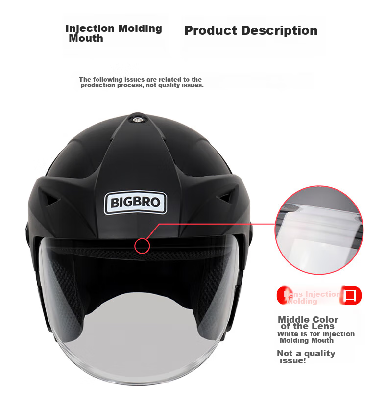 BIGBRO KY188 Pink New National Standard 3C Motorcycle Electric Scooter Helmet for Men And Women, All-Season Universal Warm Sun Protection Electric Bike Safety Visor Helmet 7