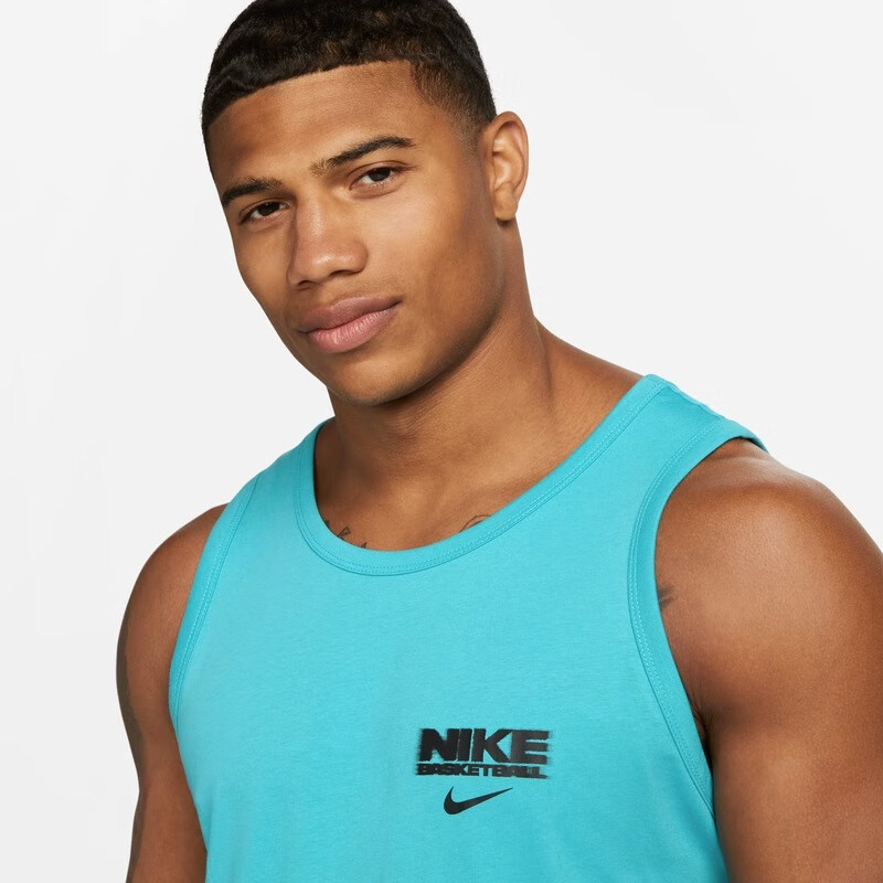 NIKE Men's Sports Tank Top, Round Neck Sleeveless, Soft Comfortable FJ2301-010 Black M 9