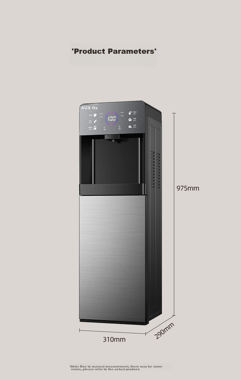 AUX Instant Hot Water Dispenser, Bottom-Loading Household Thermos Cup, Milk-Making Stand-Up Warm-Type Rapid Heating Bottom-Placed Water Bucket Dispenser, Instant Hot Drinking Gray Warm-Type YJX-01 11