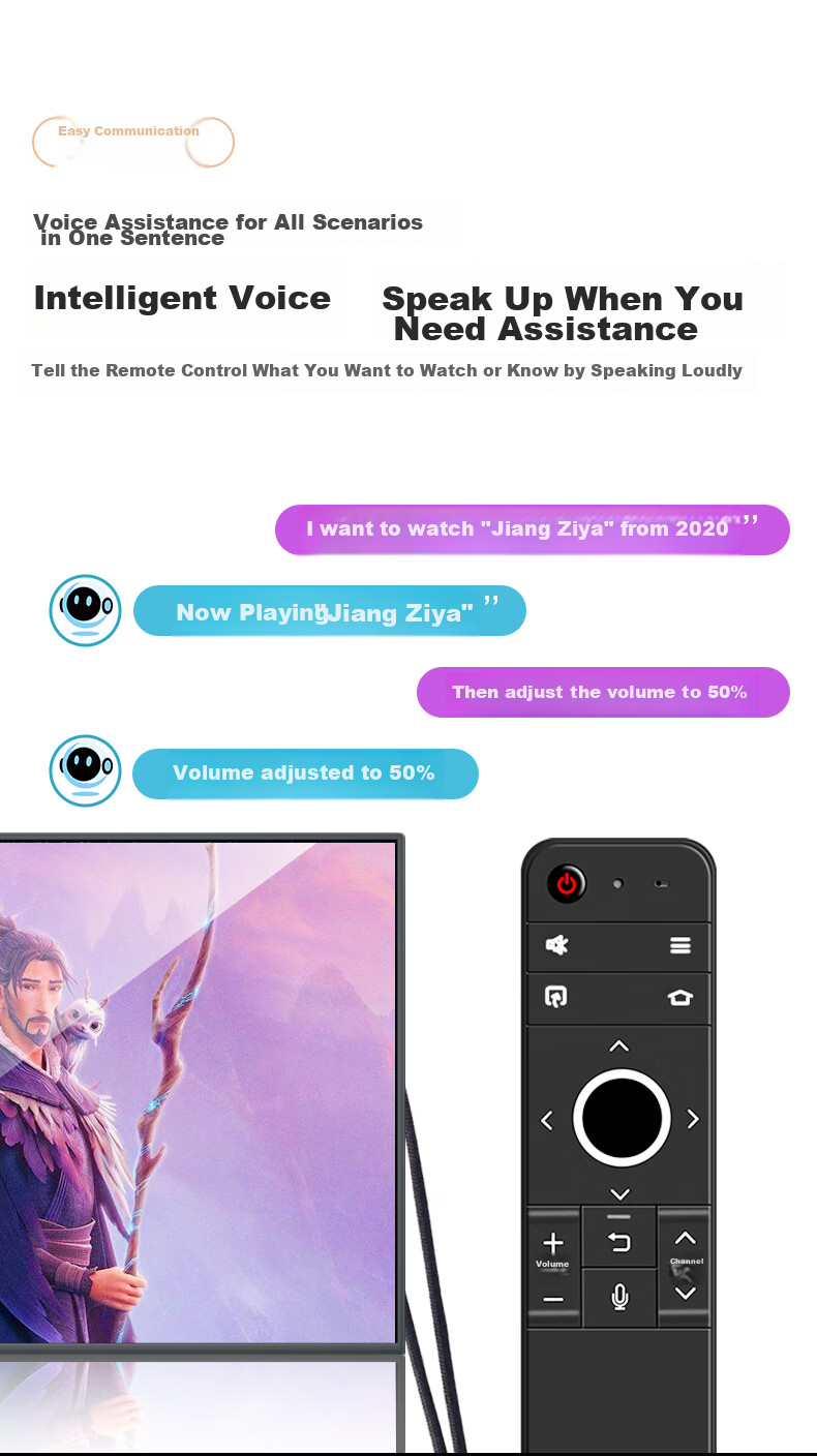 Beishi Bluetooth Voice Remote Control for Sharp LCD TV, Compatible with GB255WJ Universal, 50TX6100A LCD TV Remote Control Board, Voice Model 4