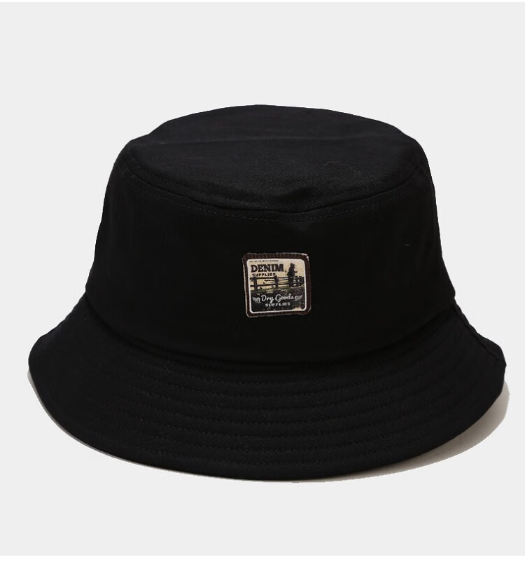 GLO-STORY Sun Hat, Korean Style Unisex Bucket Hat, Retro Versatile Fisherman Hat, MMZ814102, Black Lettering 21