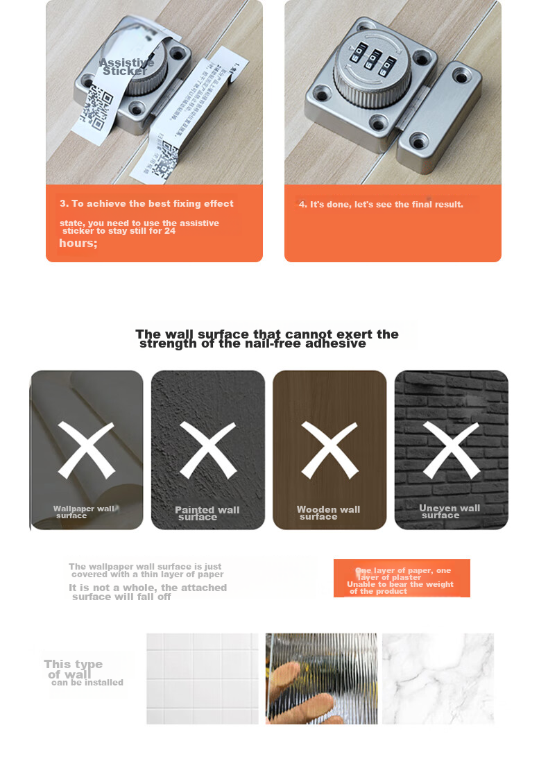 Dipuer Locking Drawer Latch, No Drilling Required, Refrigerator Door Lock, Cabinet Lock, Office Metal Cabinet Lock, Electrical Panel Lock Hardware 19
