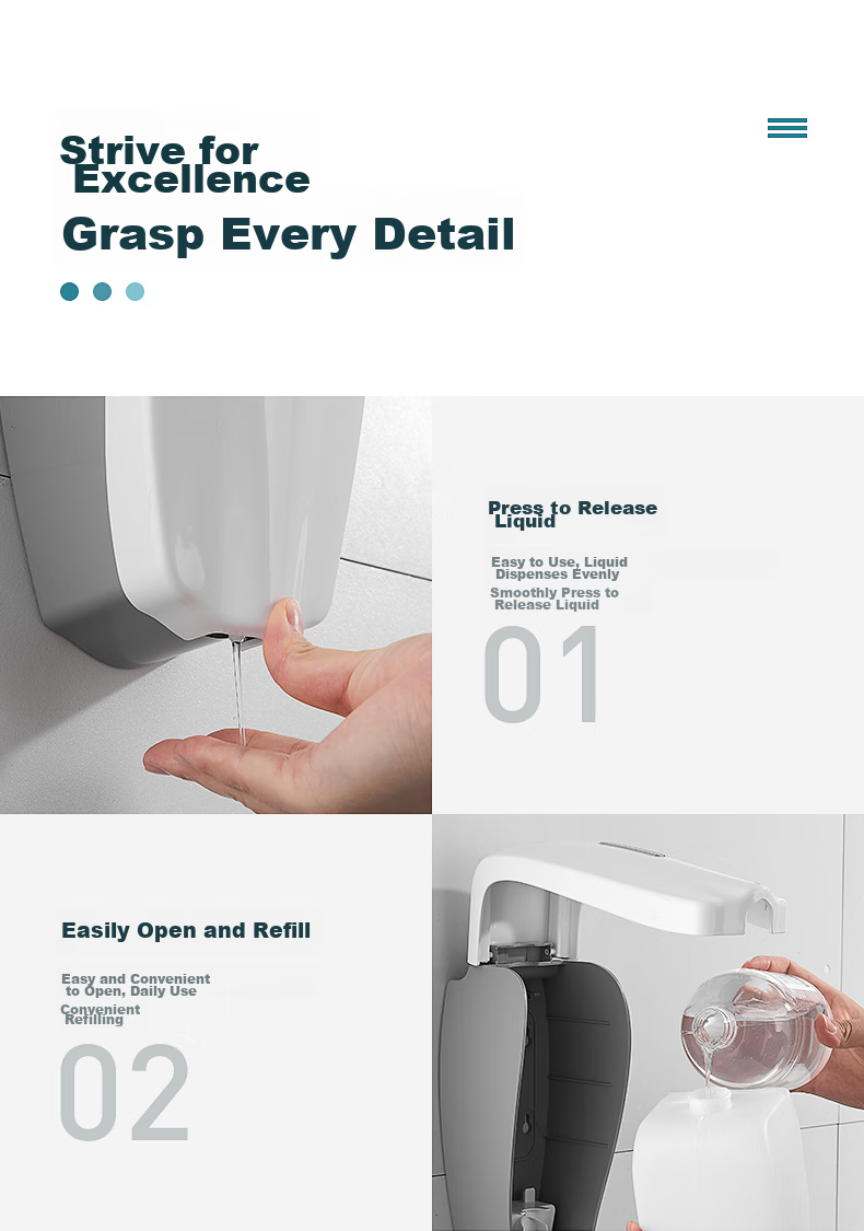 MODUN MD-6206 Wall-Mounted Dispenser for Hotel Hand Soap, No Drilling Required, Shower Gel Holder, Home Use Pump Bottle Soap Dispenser 6