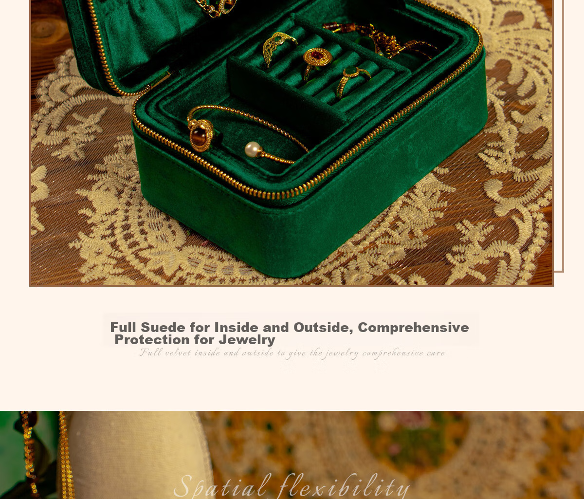 Fanyejia Jewelry Storage Box for Rings, Earrings, Necklaces, High-End Jewelry, Anti-Oxidation, Dustproof, Portable Accessory Box 4